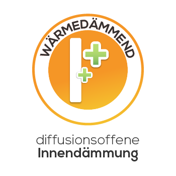 Wärmedämmende und Diffussionsoffene Innendämmung Icon