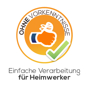 Einfache Verarbeitung für Heimwerker ohne Vorkenntnisse Icon
