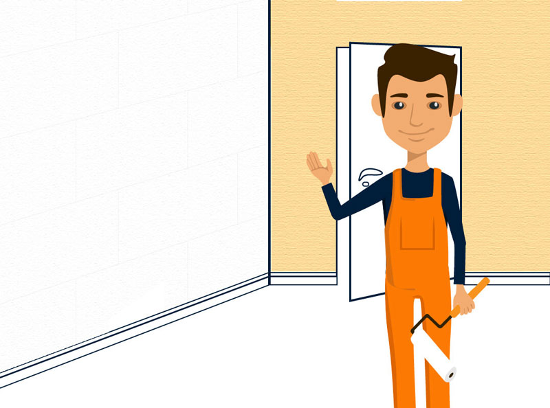 Anleitung zur Verarbeitung von Klimaplatten: Sanierte Wand mit Silikatfarbe streichen