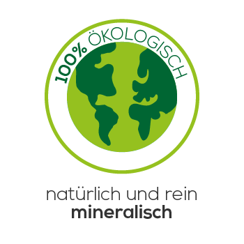 100 Prozent ökologisch und natürlich mineralischer Baustoff Icon